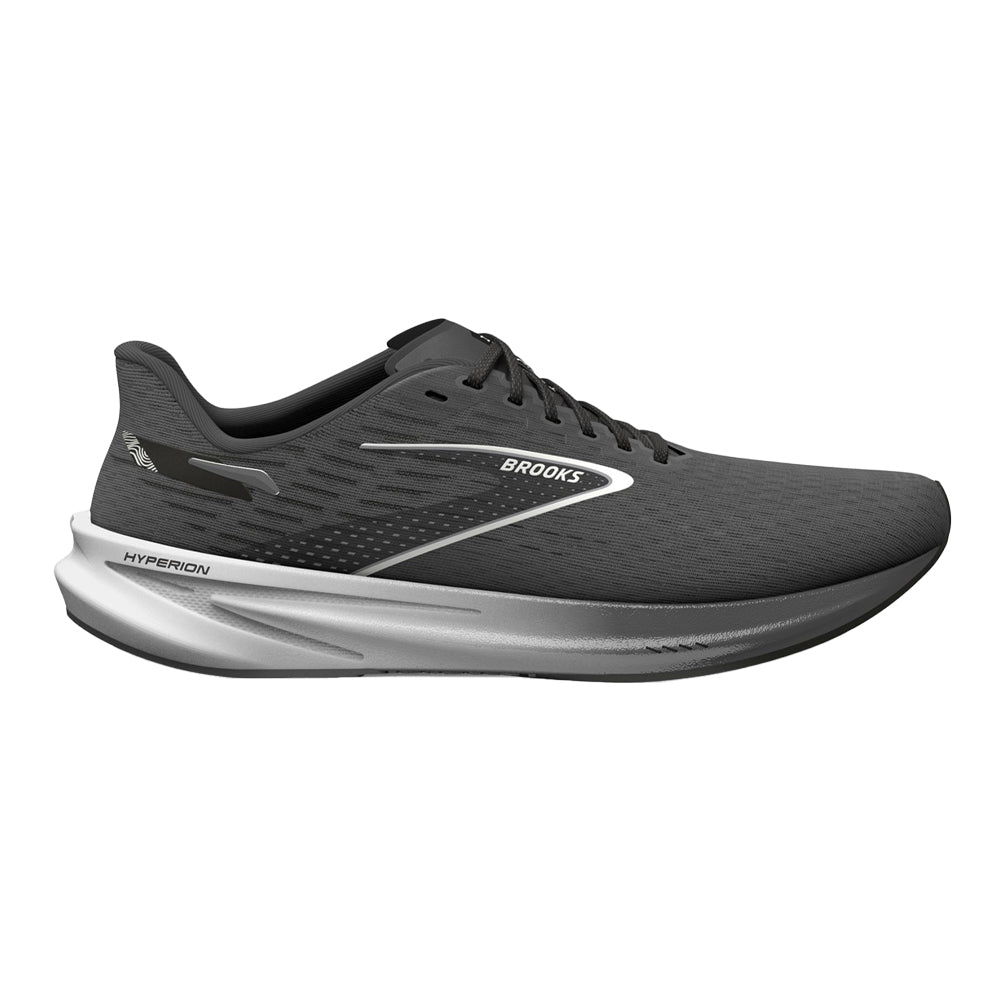 Men's Brooks Hyperion, Gunmetal/Black/White, 9.5 D Medium