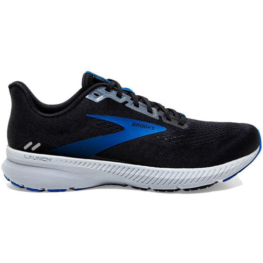 Men's Brooks Launch 8, Black/Grey/Blue, 14 D Medium
