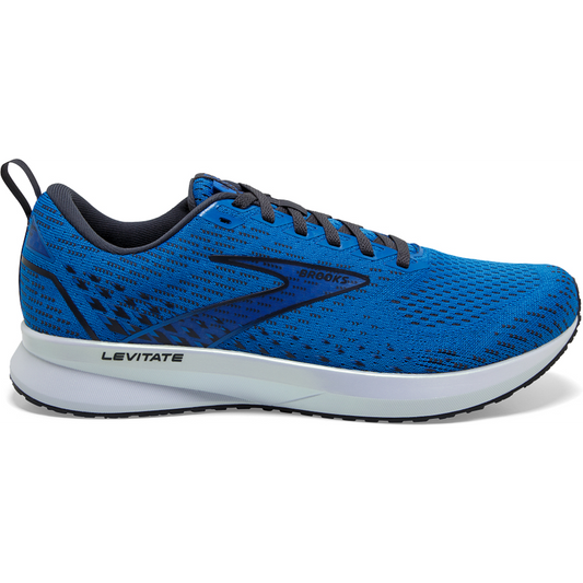 Men's Brooks Levitate 5, Blue/India Ink/White, 9.5 D Medium