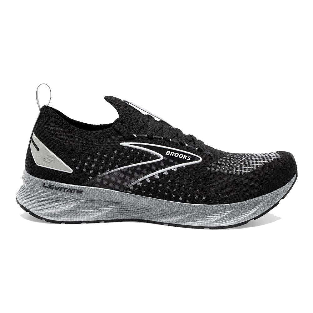 Men's Brooks Levitate StealthFit 6, Black/Grey/Oyster, 10 D Medium