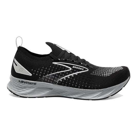 Men's Brooks Levitate StealthFit 6, Black/Grey/Oyster, 13 D Medium