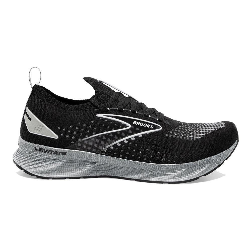 Men's Brooks Levitate StealthFit 6, Black/Grey/Oyster, 11 D Medium