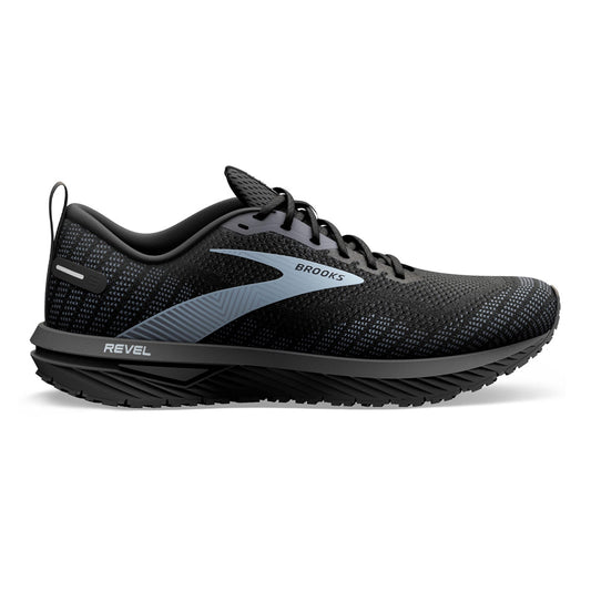 Men's Brooks Revel 6, Black/Blackened Pearl/Grey, 11 D Medium