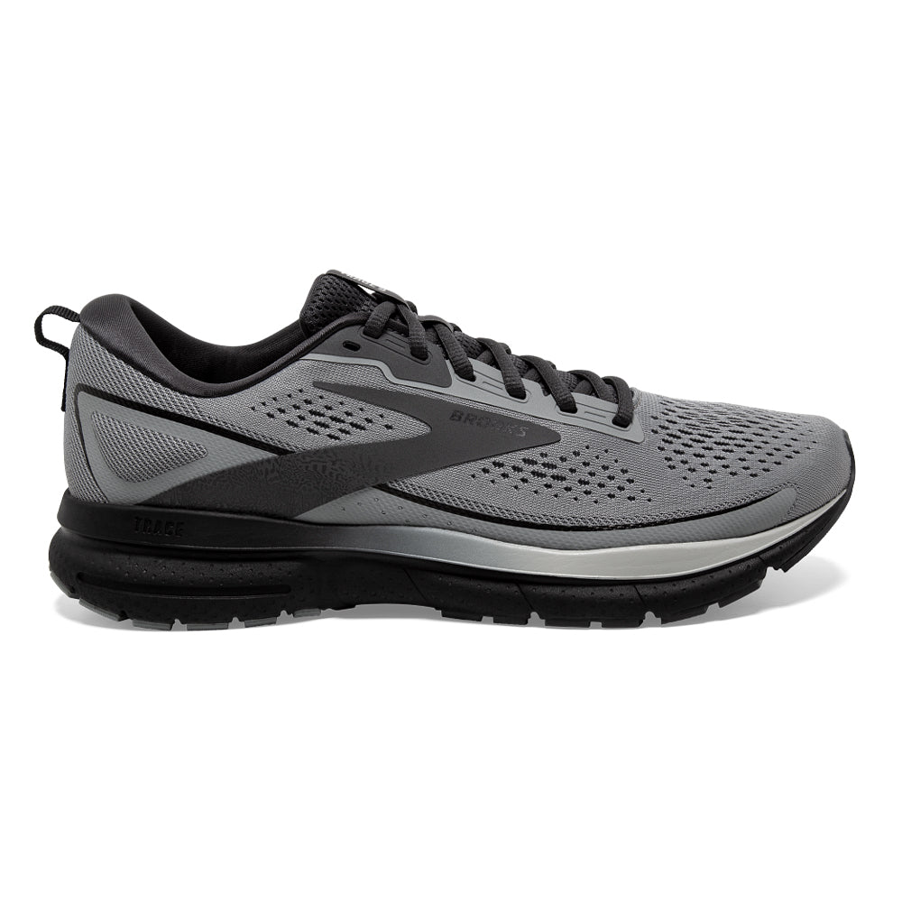 Men's Brooks Trace 3, Grey/Black/Ebony, 8.5 D Medium