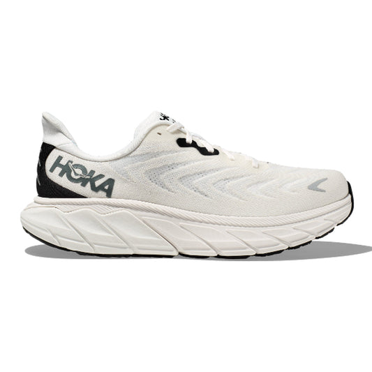 Men's Hoka One One Arahi 6, Blanc De Blanc/Steel Wool, 12 2E Wide