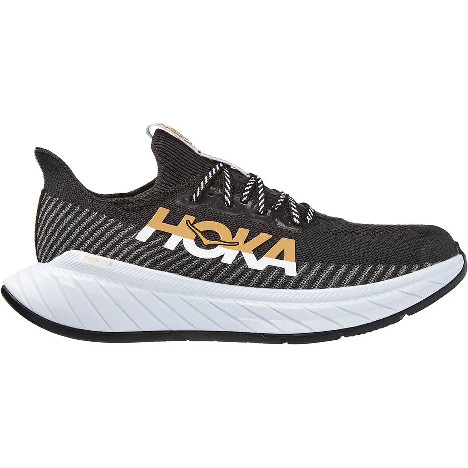 Men's HOKA ONE ONE Carbon X 3, Black/White, 10.5 D Medium