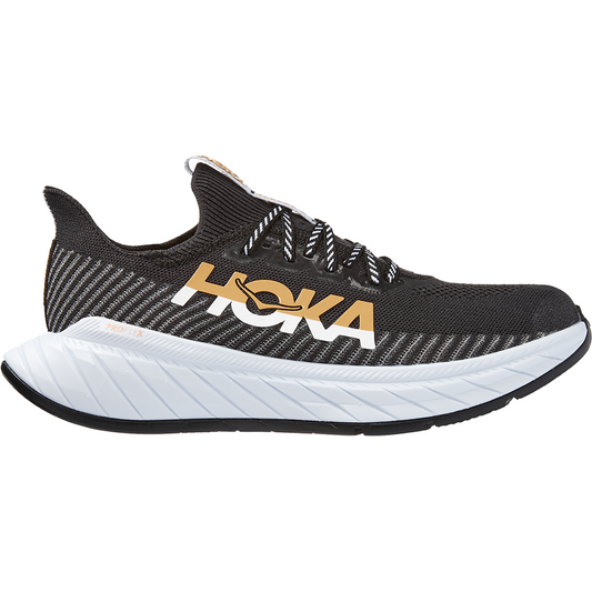 Men's HOKA ONE ONE Carbon X 3, Black/White, 10.5 D Medium