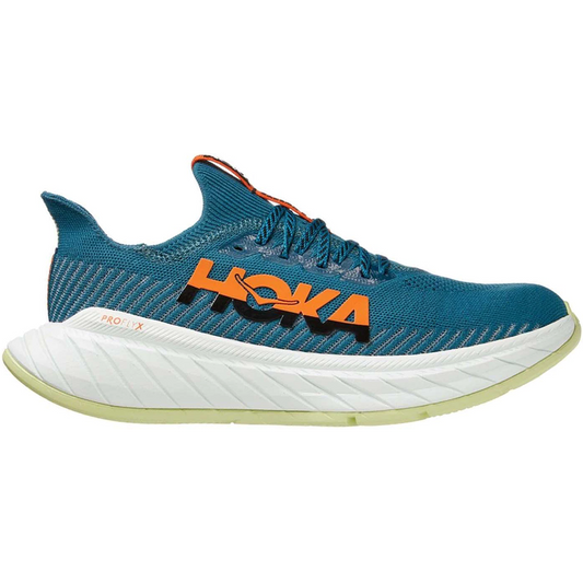 Men's Hoka One One Carbon X 3, Blue Coral/Black, 12 D Medium