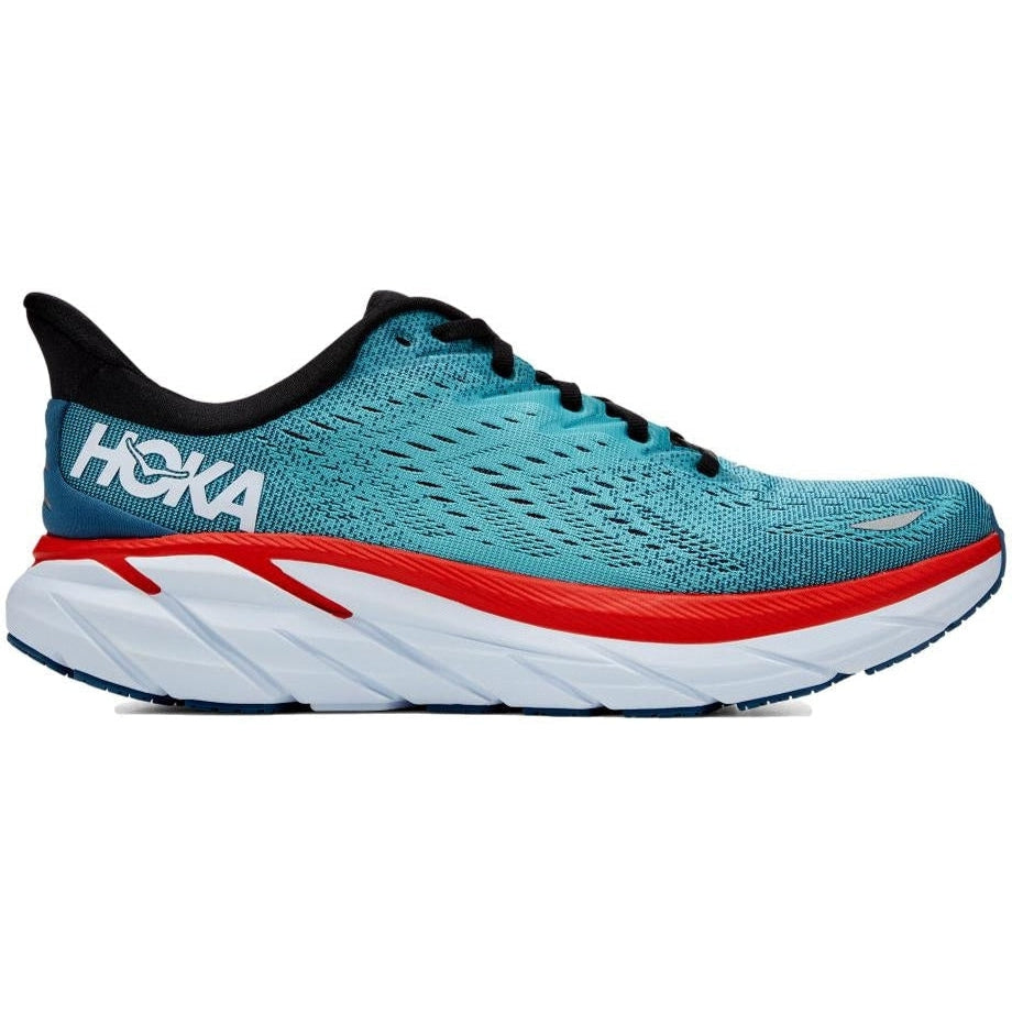 Men's Hoka One One Clifton 8, Real Teal/Aquarelle, 13 D Medium