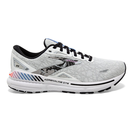 Women's Brooks Adrenaline GTS 23, White/Black/Orchid Bouquet, 7.5 B Medium