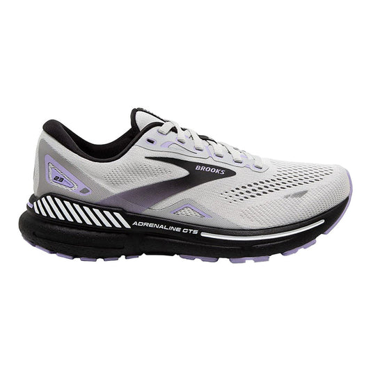 Women's Brooks Adrenaline GTS 23, Grey/Black/Purple, 11.5 2A Narrow