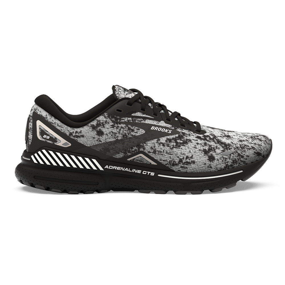 Women's Brooks Adrenaline GTS 23, White/Grey/Black, 9 B Medium