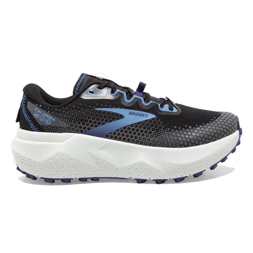 Women's Brooks Caldera 6, Black/Blissful Blue/Grey, 6 B Medium