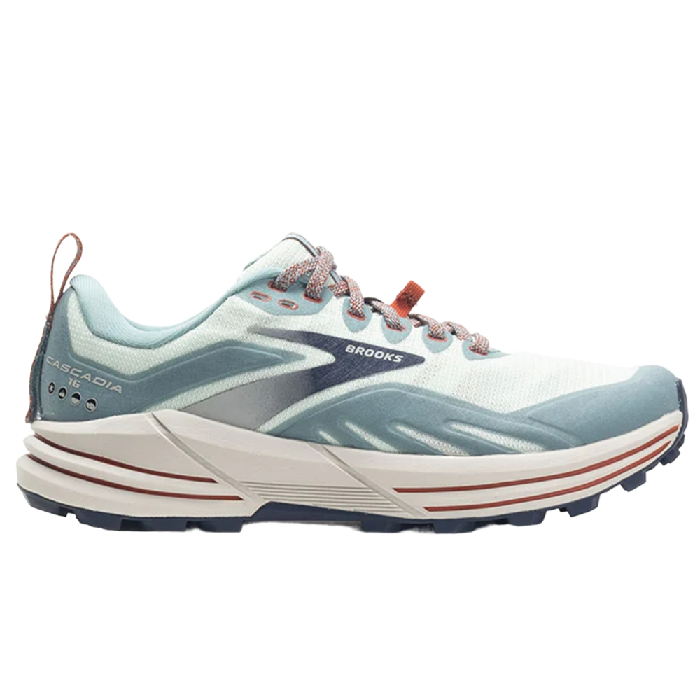 Women's Brooks Cascadia 16, Aqua/Tourmaline/Rooibos Tea, 9 B Medium