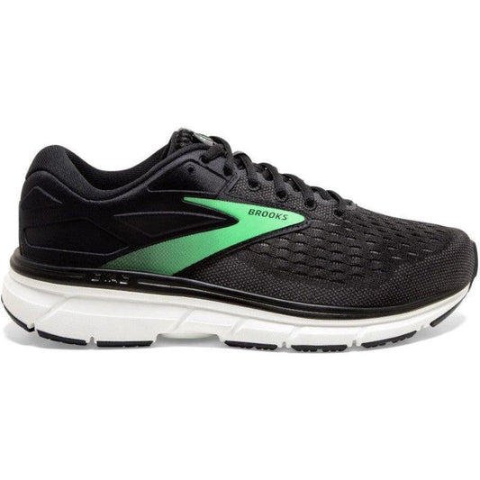 Women's Brooks Dyad 11, Black/Ebony/Green, 10.5 D Wide