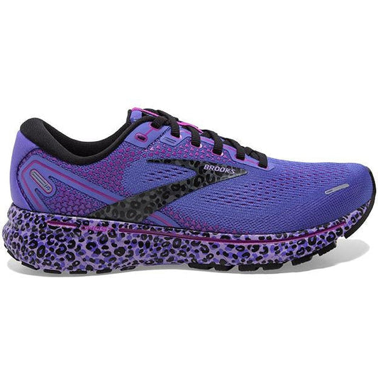 Women's Brooks Ghost 14, Cactus/Purple/Black, 9 B Medium