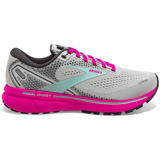 Women's Brooks Ghost 14, Oyster/Yucca/Pink, 11 B Medium