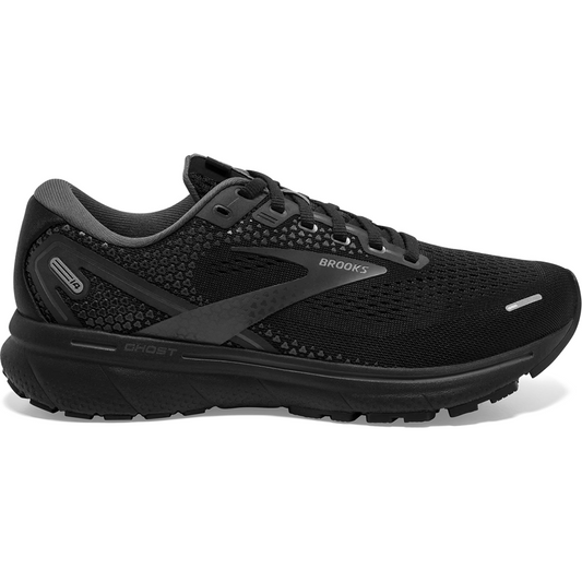 Women's Brooks Ghost 14, Black/Black/Ebony, 6 B Medium