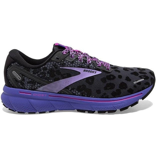 Women's Brooks Ghost 14, Ebony/Black/Purple, 7 B Medium
