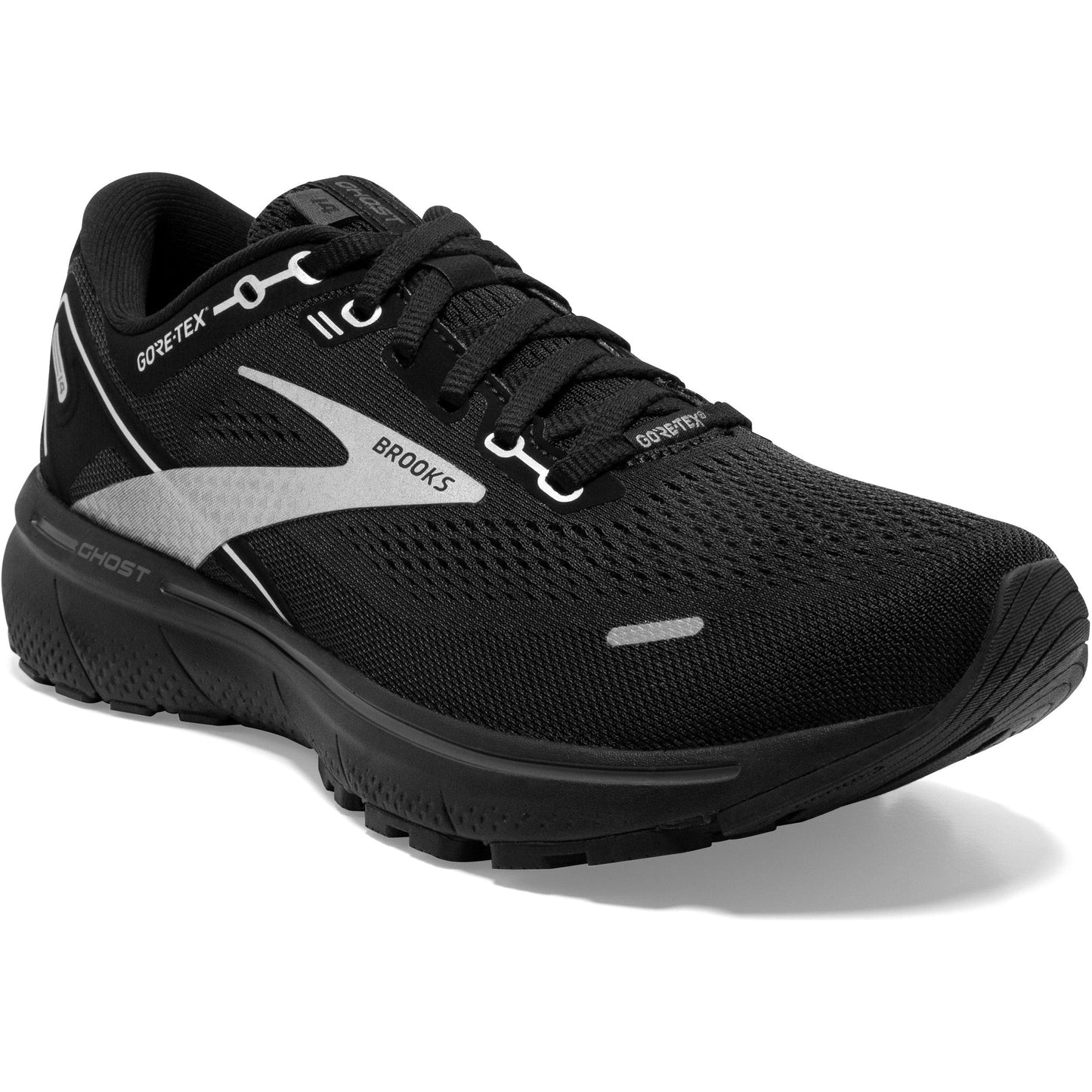 Women's Brooks Ghost 14 GTX, Black/Blackened Pearl, 11 B Medium