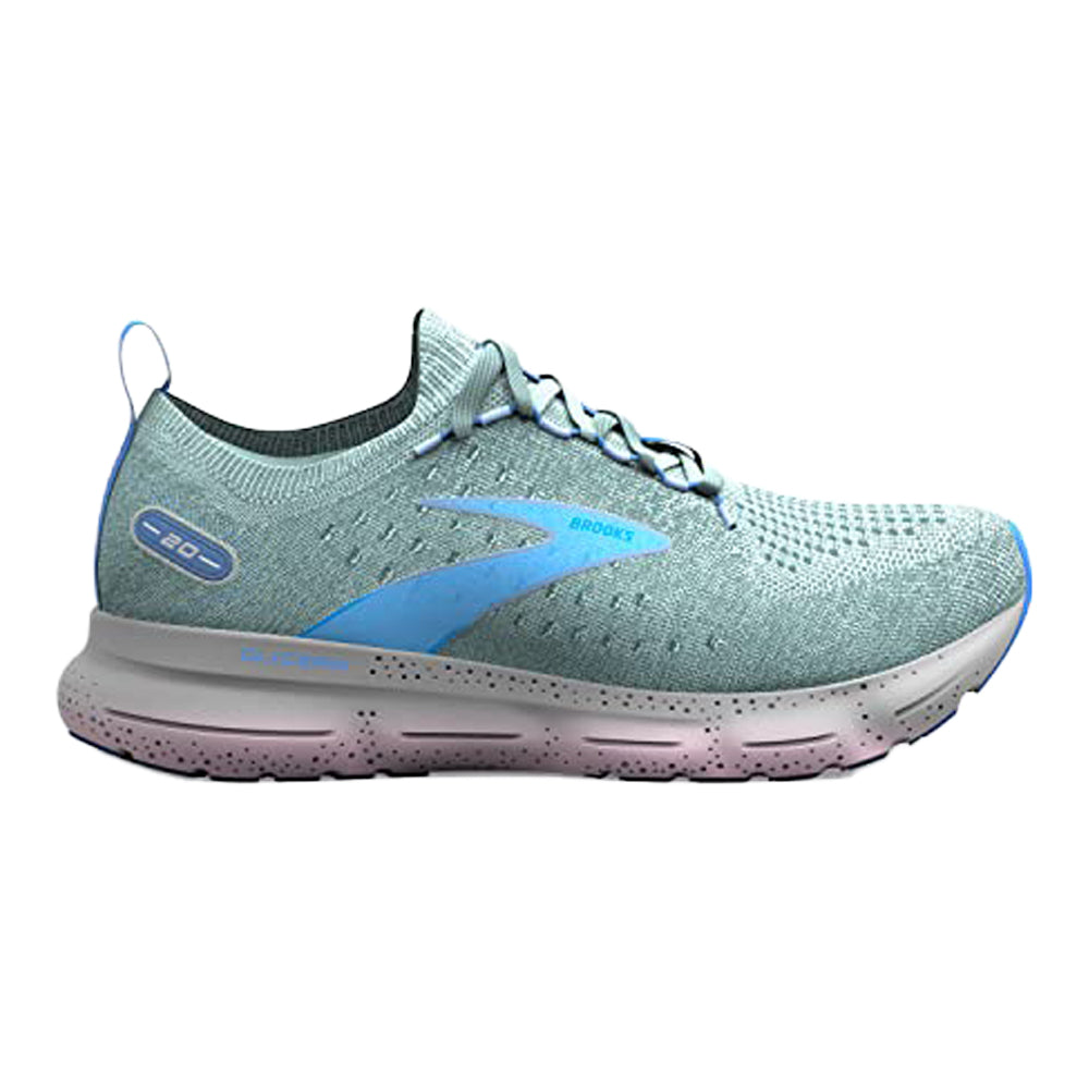 Women's Brooks Glycerin StealthFit 20, Blue Glass/Marina/Open Air, 8 B Medium