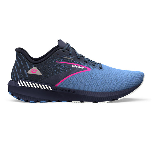 Women's Brooks Launch GTS 10, Peacoat/Marina Blue/Pink Glo, 10 B Medium