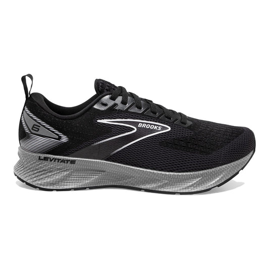 Women's Brooks Levitate 6, Black/Blackened Pearl/White, 5.5 B Medium