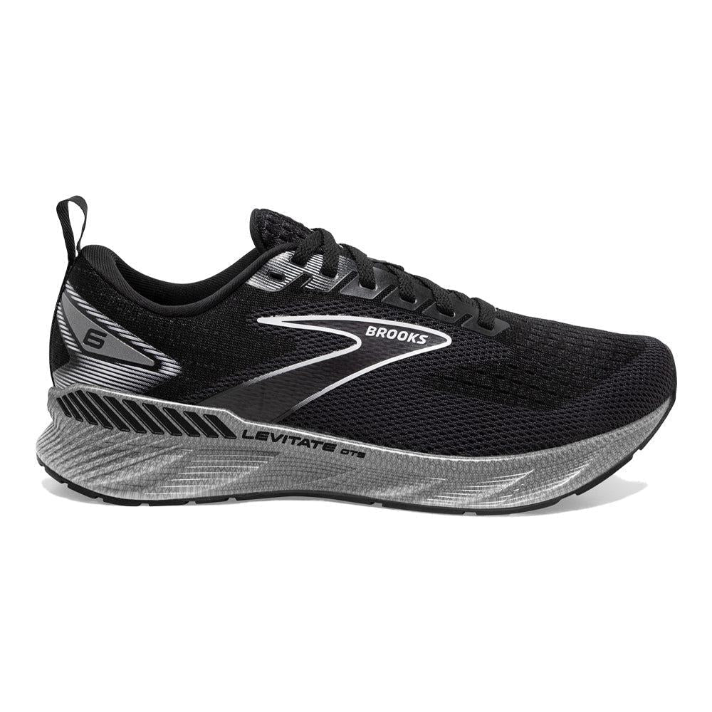 Women's Brooks Levitate GTS 6, Black/Blackened Pearl/White, 9.5 B Medium