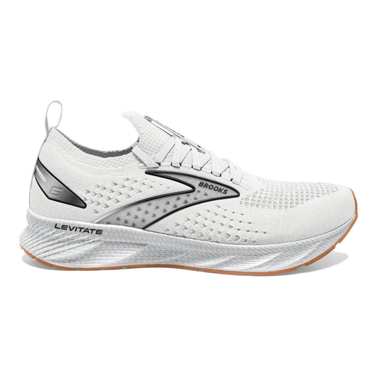 Women's Brooks Levitate StealthFit 6, White/Bran, 10 B Medium