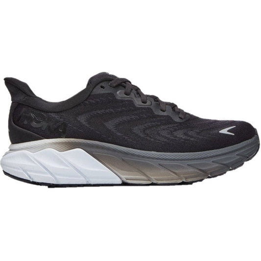 Women's Hoka One One Arahi 6, Black/White, 6 B Medium