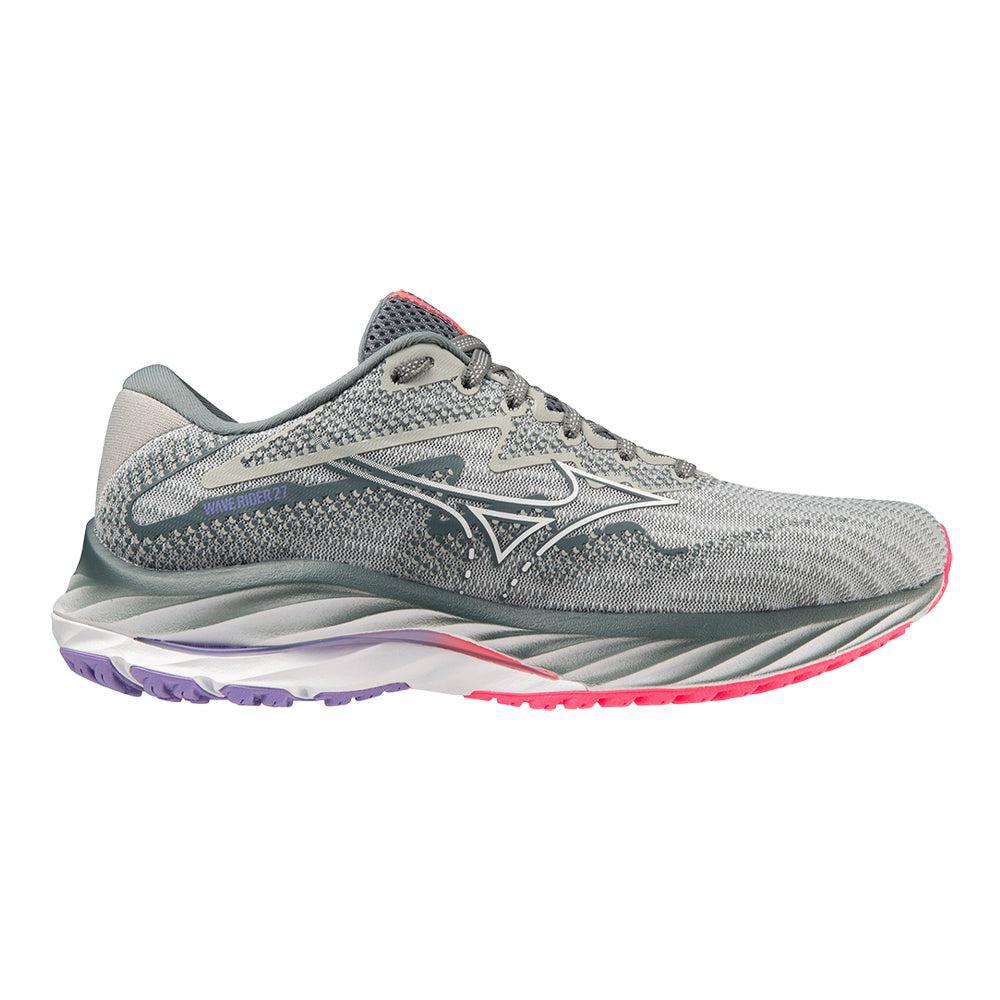 Women's Mizuno Wave Rider 27, Pearl Blue/White, 8.5 B Medium