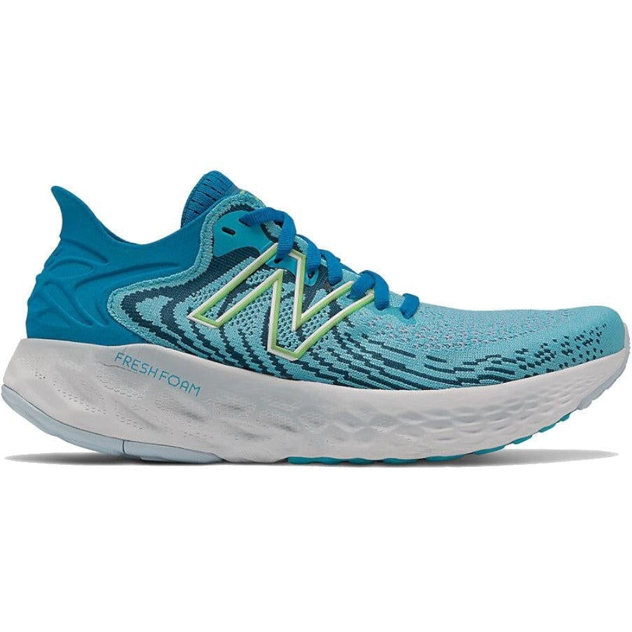 Women's New Balance Fresh Foam 1080 v11, Virtual Sky/Bleached Lime Glo, 10 B Medium
