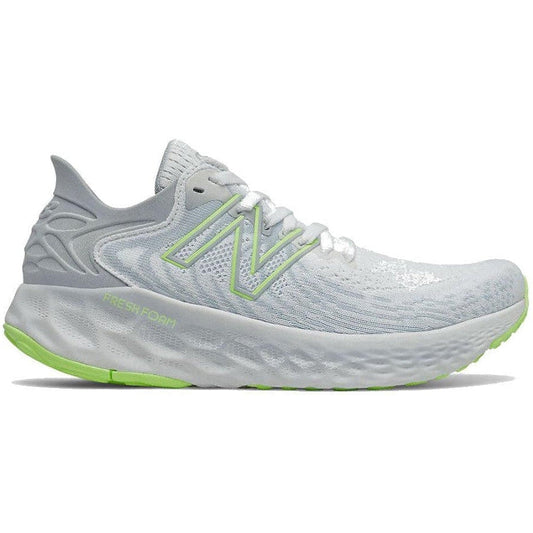 Women's New Balance Fresh Foam 1080 v11, White/Bleached Lime Glo, 10.5 B Medium