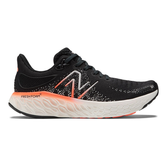 Women's New Balance Fresh Foam X 1080v12, Black/Neon Dragonfly/Washed Pink, 11 B Medium