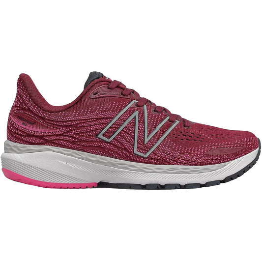 Women's New Balance Fresh Foam X 860v12, Garnet/Pink Glo, 7.5 B Medium