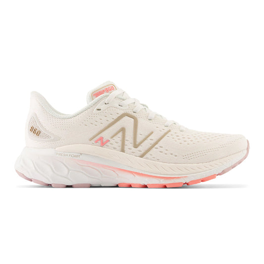 Women's New Balance Fresh Foam X 860v13, White/Beige, 10.5 B Medium