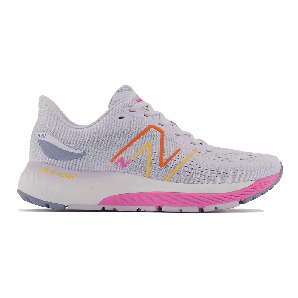Women's New Balance Fresh Foam X 880v12, Libra/Vibrant Pink/Vibrant Orange, 9.5 B Medium