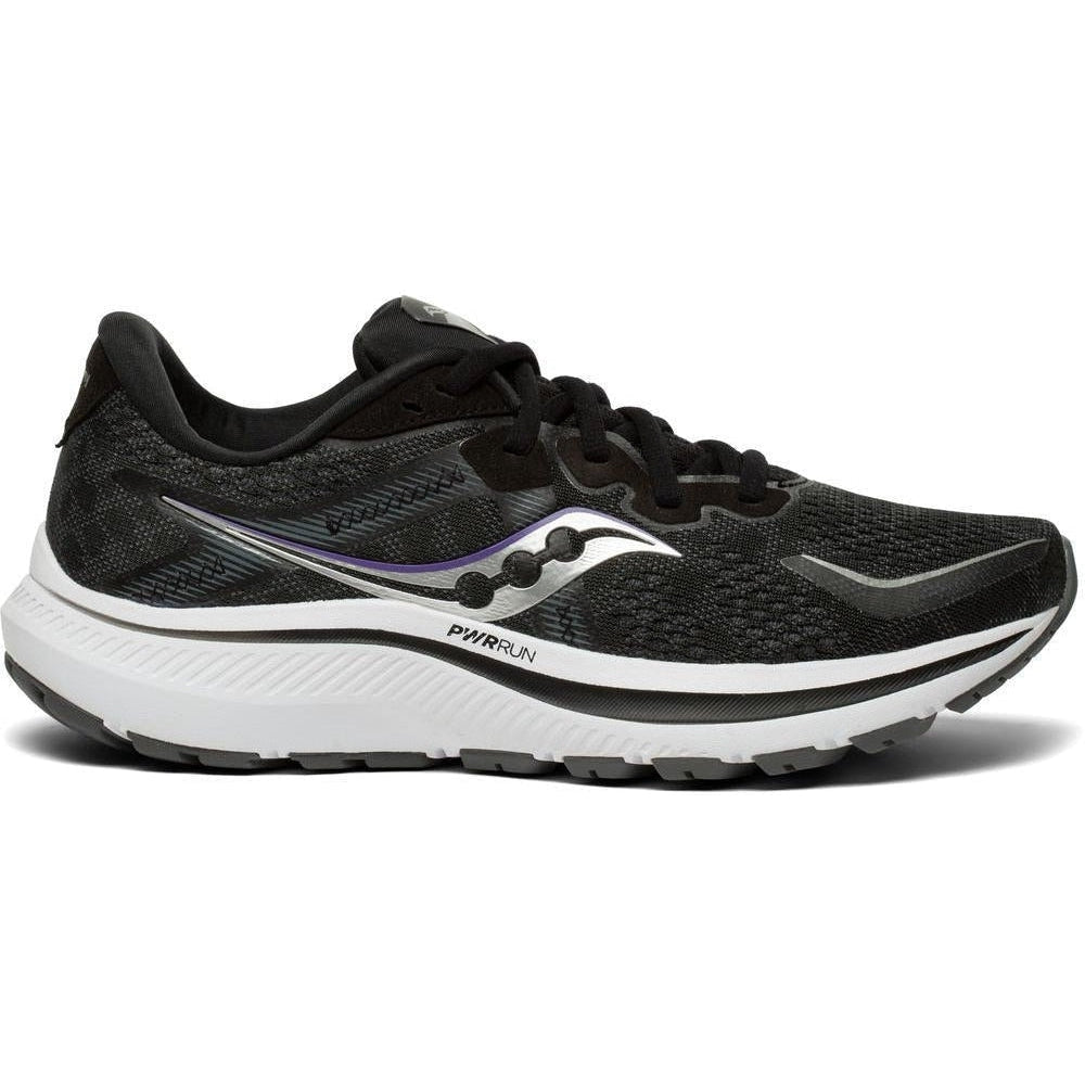 Women's Saucony Omni 20, Black/White, 10 B Medium