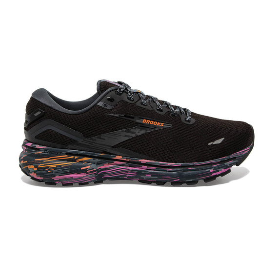 Men's Brooks Ghost 15, Black/Phlox/Oriole, 10 D Medium