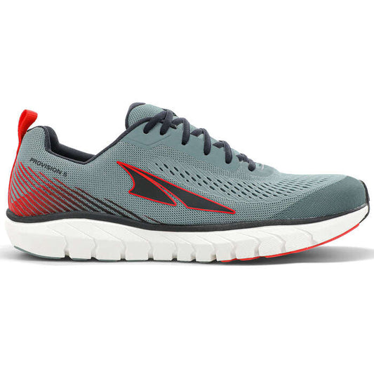 Men's Altra Provision 5, Light Gray/Red, 8.5 D Medium