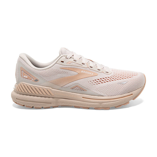 Women's Brooks Adrenaline GTS 23, Crystal Grey/Villa/White, 5.5 B Medium