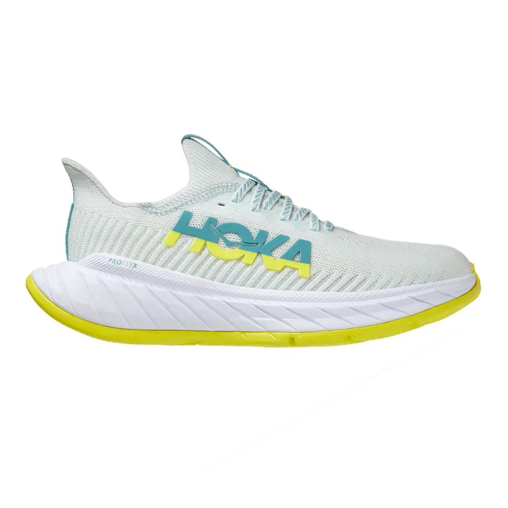Women's Hoka One One Carbon X 3, Billowing Sail/Evening Primrose, 7 B Medium