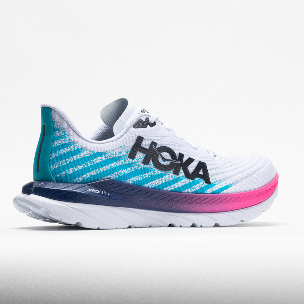 HOKA Mach 5 Men's  White/Scuba Blue