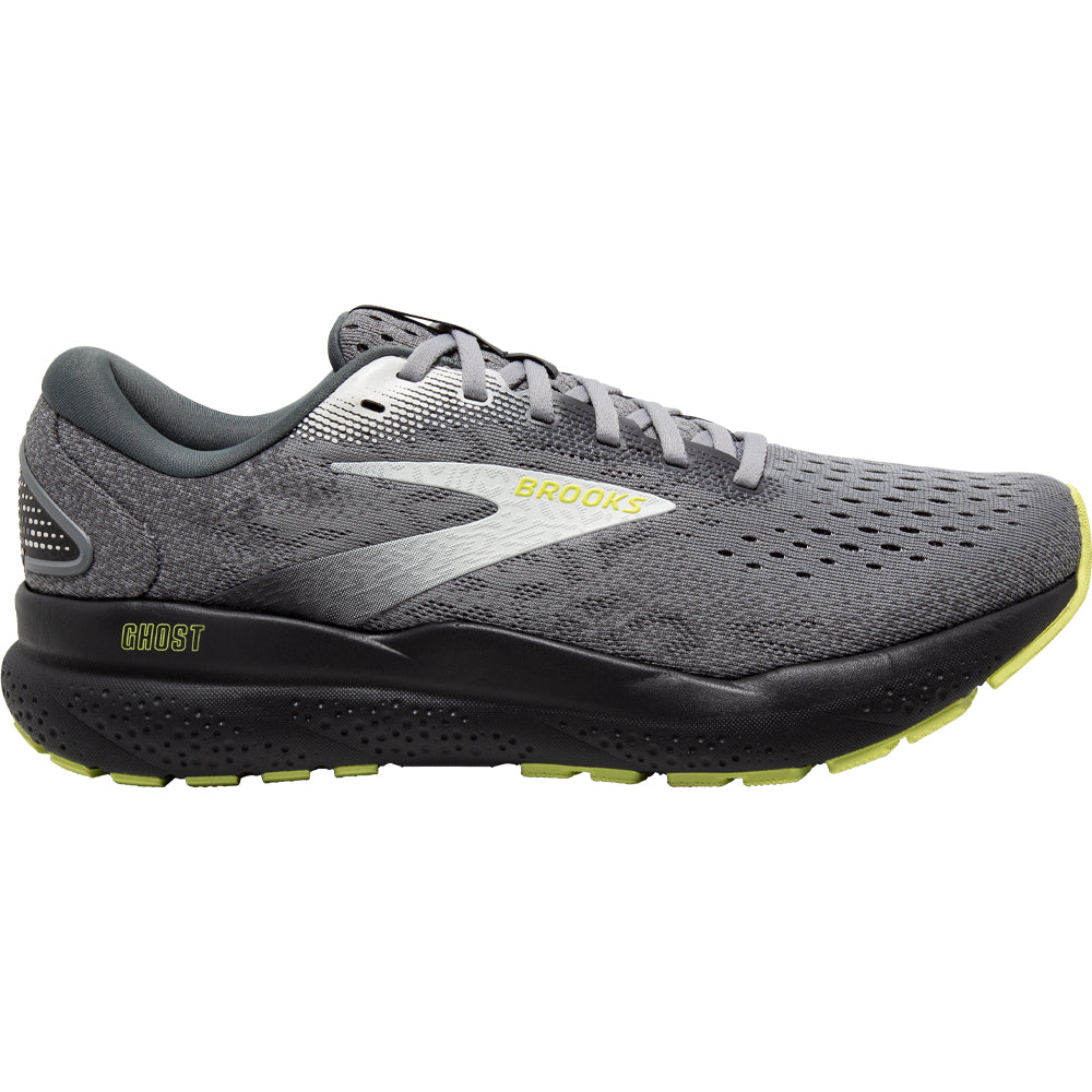 Men's Brooks Ghost 16, Primer/Grey/Lime, 10 D Medium