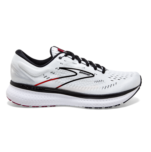 Men's Brooks Glycerin 19, White/White, 8.5 D Medium