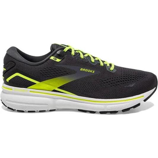 Women's Brooks Ghost 15, Ebony/White/Nightlife, 11 B Medium