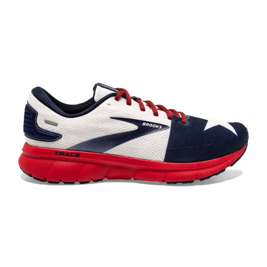Women's Brooks Trace 2, Red/White/Navy, 8.5 B Medium