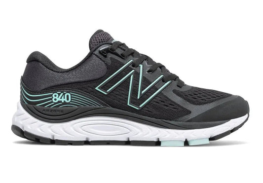 Women's New Balance Fresh Foam 840v5, Black/Storm Blue, 11 D Wide