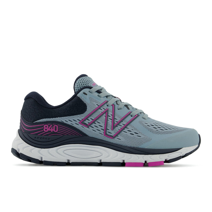 Women's New Balance Fresh Foam 840v5, Cyclone/Eclipse/Magenta Pop, 9.5 D Wide